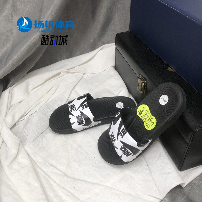 Nike/耐克正品夏季新款男大童休闲轻便运动凉拖鞋 CT6619-100 - 图0