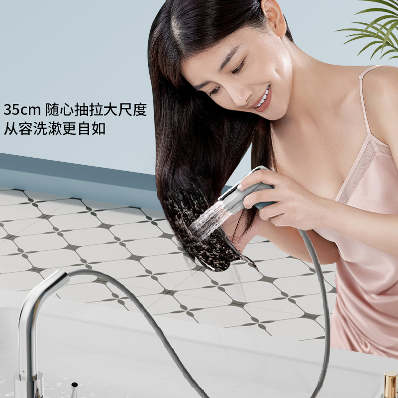 抽拉式洗脸盆冷热水龙头台上卫生间伸缩洗手池面盆304不锈钢龙头 - 图3