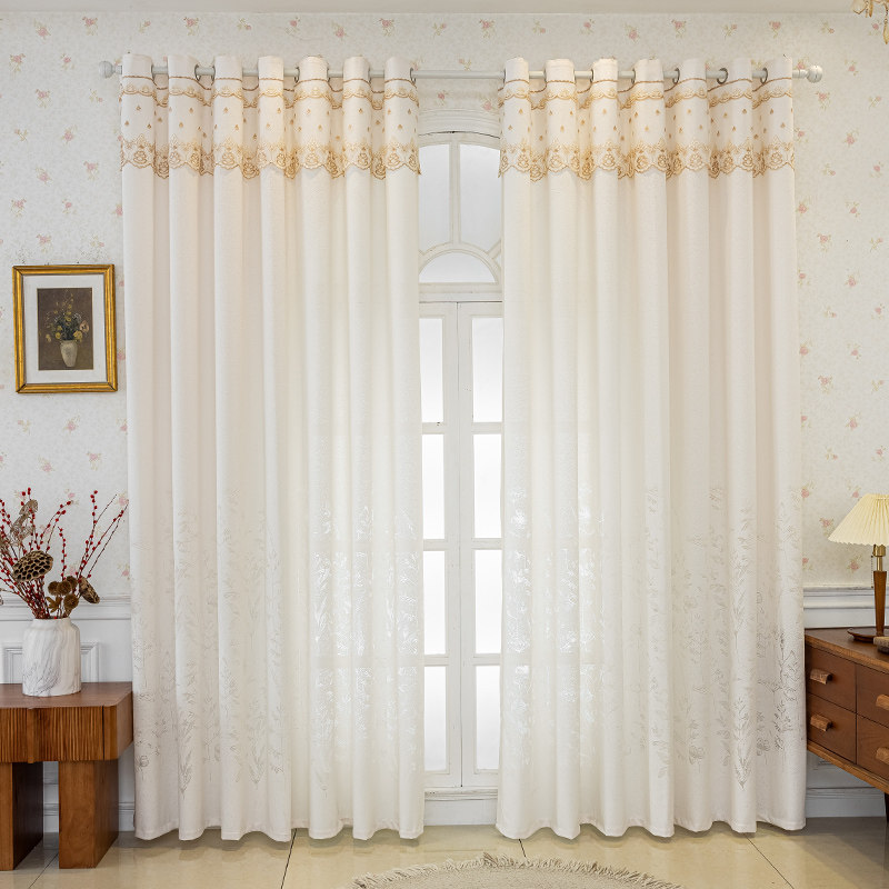 透光不透人防晒客厅卧室窗纱奶油米色纱帘轻奢现代简约法式梦幻帘,淘宝优惠券,粉丝福利购,淘宝优惠卷