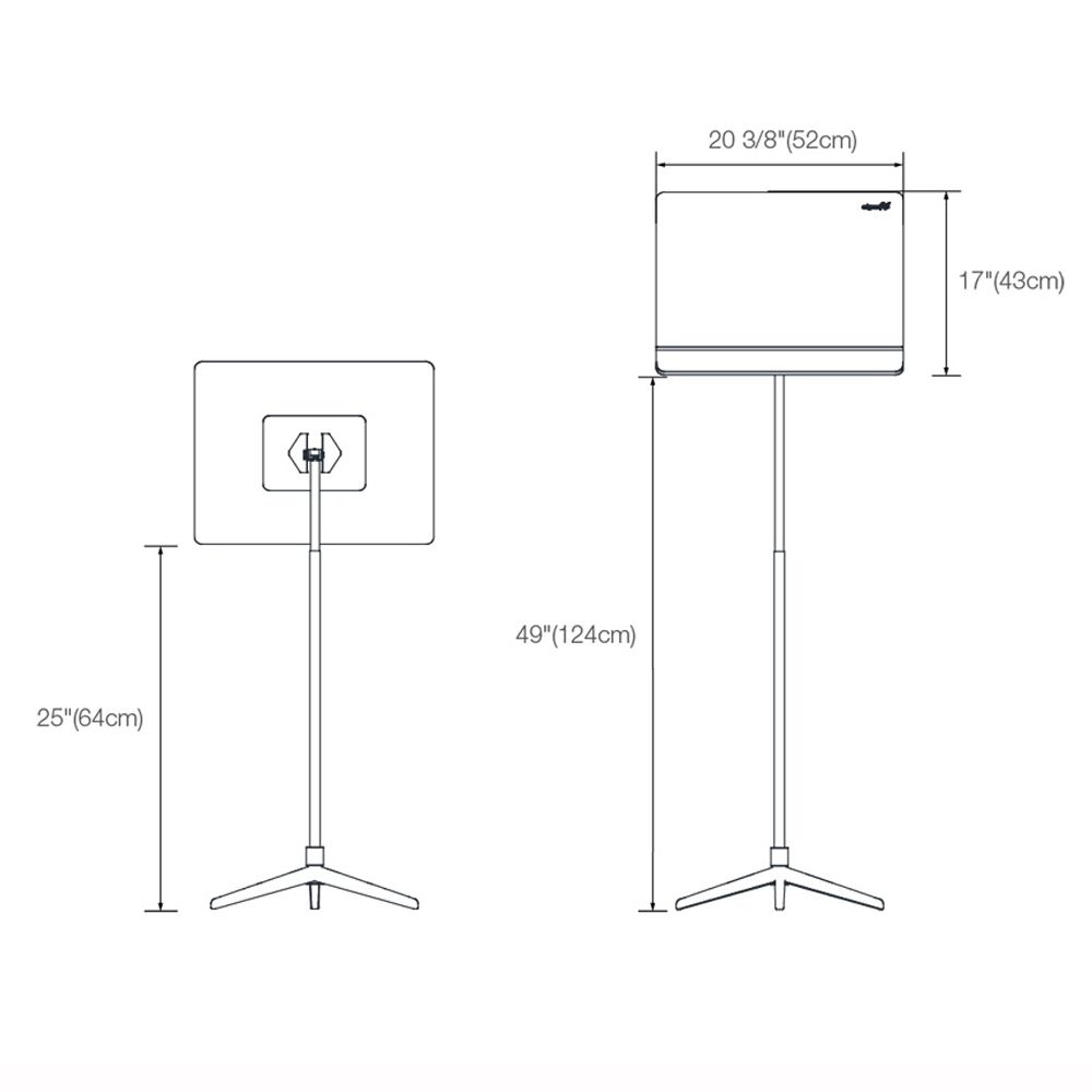 谱台欧格思斯Alges音乐学院乐团专业谱架MKS800P阻尼自锁ABS面板 - 图0