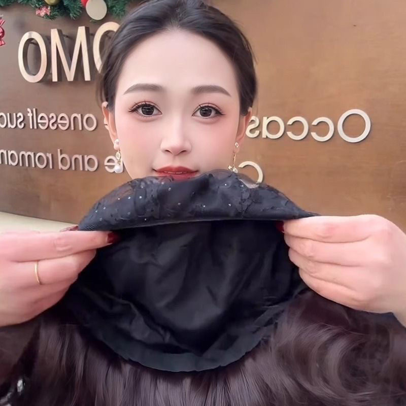 帽子假发女一体满钻蕾丝贝雷帽新款卷发时尚减龄洋气新款百搭头套,淘宝优惠券,粉丝福利购,淘宝优惠卷