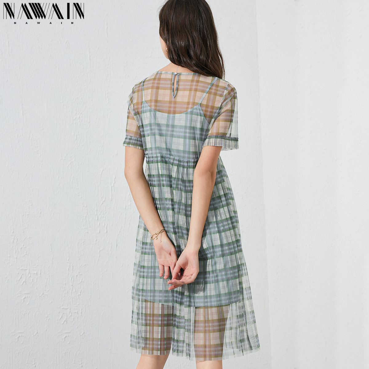  纳纹服饰连衣裙