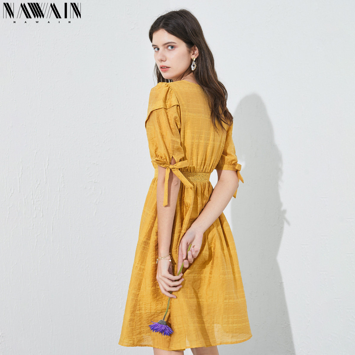 纳纹夏款天丝气质2020新品连衣裙 纳纹服饰连衣裙