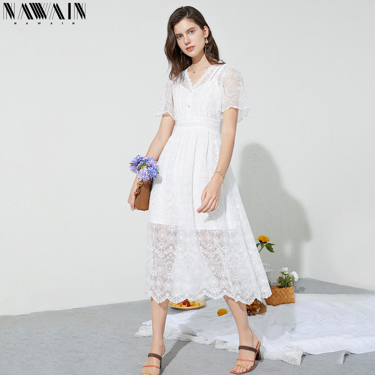  纳纹服饰连衣裙