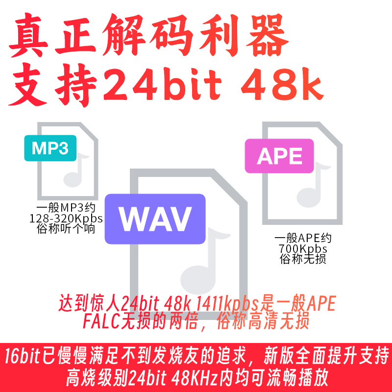 发烧级hifi无损音频5.3蓝牙播放器U盘解码器USB升级胆机老旧功放 - 图2