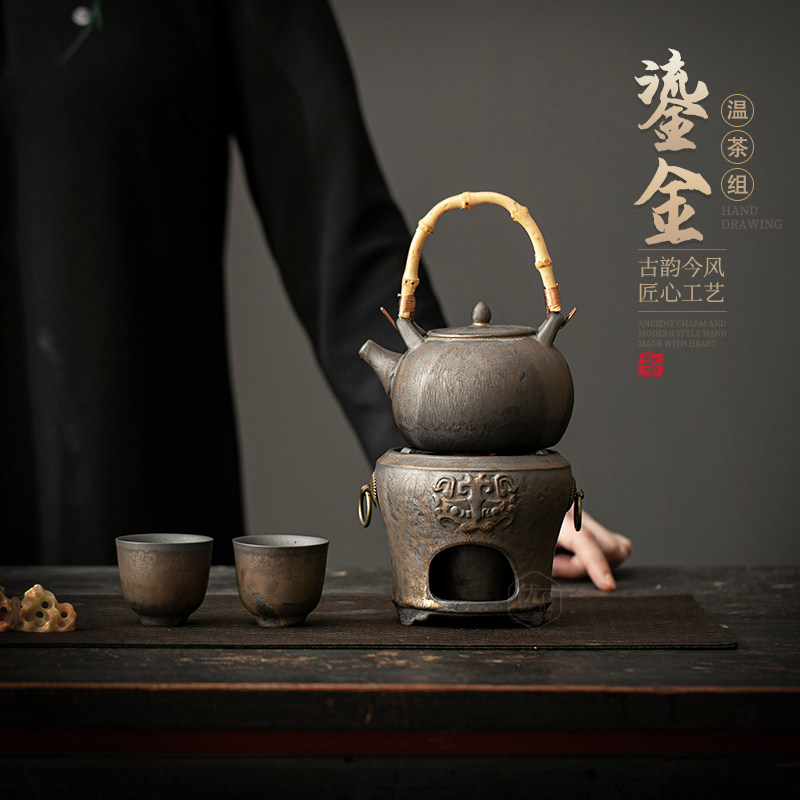 家用室内酒精炉煮茶器套装陶瓷耐高温烧水壶温茶器煮茶酒精灯炉子,淘宝优惠券,粉丝福利购,淘宝优惠卷