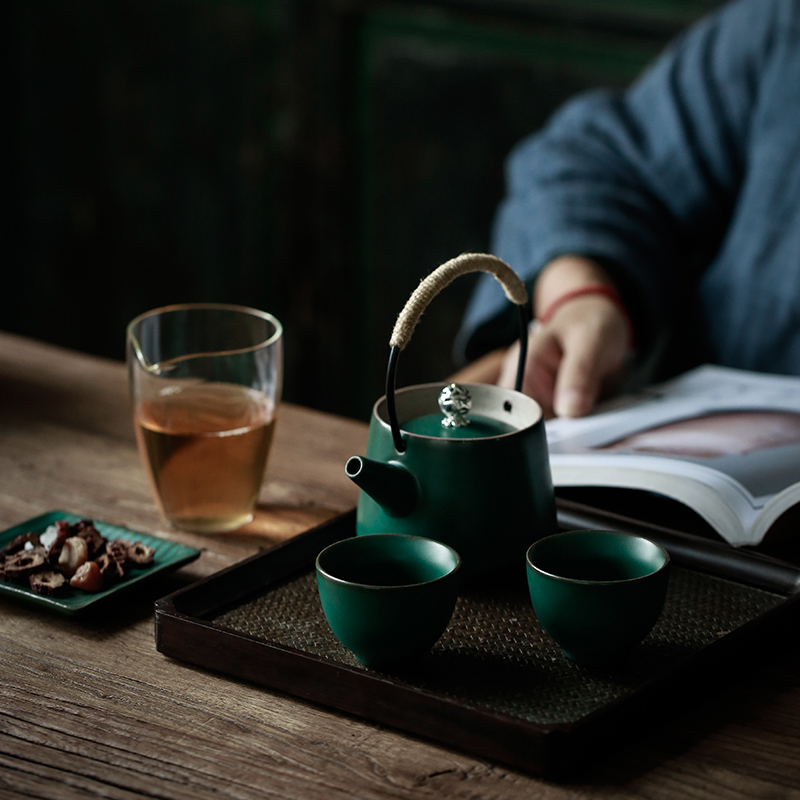 尚岩功夫茶具茶杯主人杯单杯家用小杯子陶瓷纯手工复古创意闻香杯