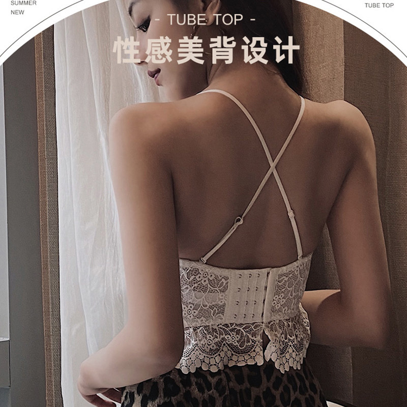 美背性感夏薄款防走光蕾丝抹胸 安娜蜜语文胸