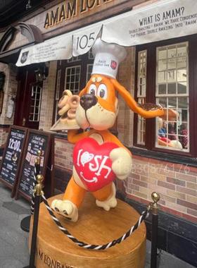 玻璃钢雕塑定制吉祥物网红卡通IP人物公仔大型DP景观户外美陈摆件