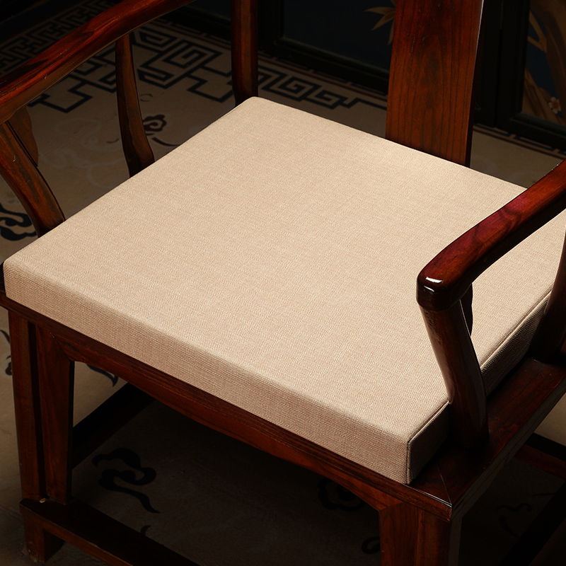 坐垫椅子垫新中式红木茶椅座垫高端圈椅太师椅垫子防滑加厚海绵垫 - 图1