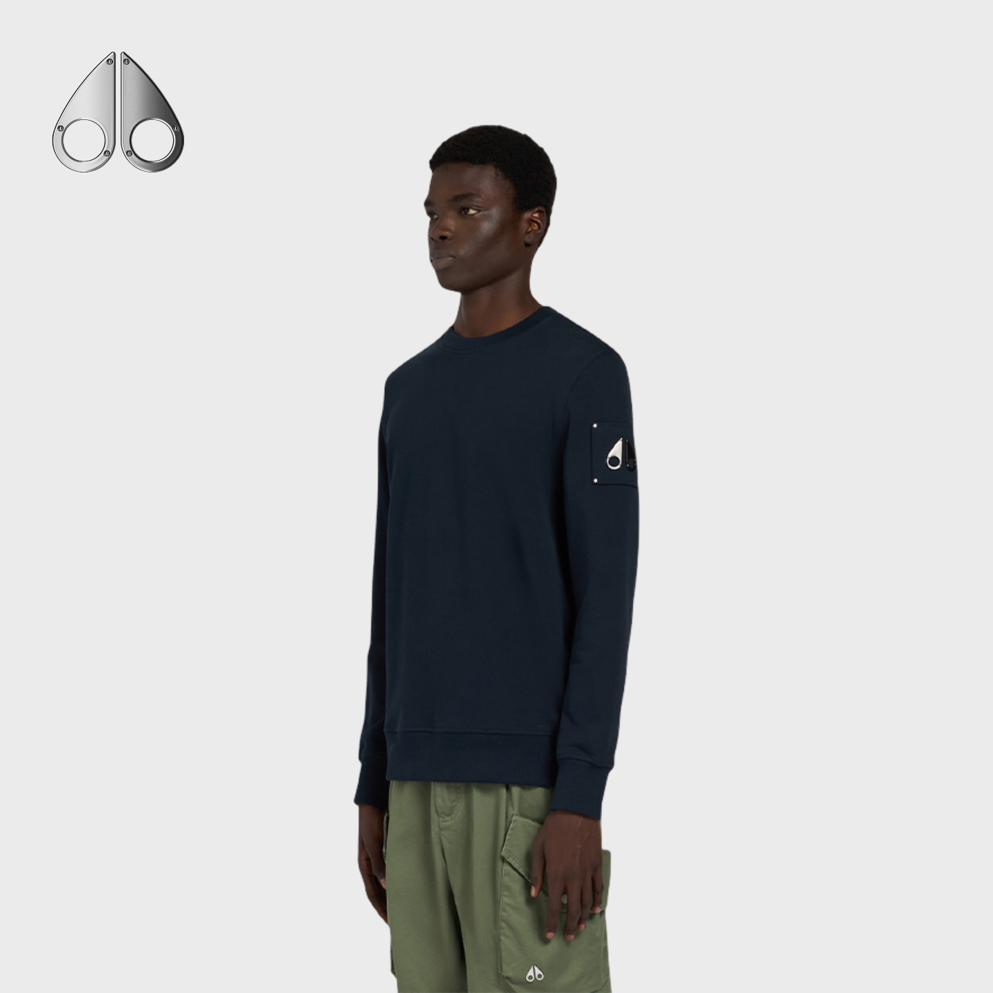 [限时7折]MOOSE KNUCKLES HARTSFIELD CREW 男士圆领纯色卫衣 - 图0