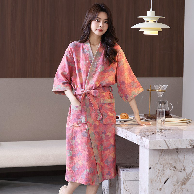 浴袍女士纯棉吸水浴巾浴衣双层纱布2025新款睡衣夏季薄款全棉睡袍,淘宝优惠券,粉丝福利购,淘宝优惠卷