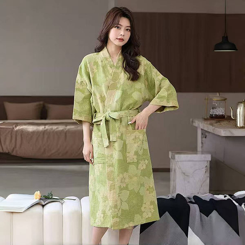 浴袍女士纯棉吸水浴巾浴衣双层纱布2025新款睡衣夏季薄款全棉睡袍,淘宝优惠券,粉丝福利购,淘宝优惠卷