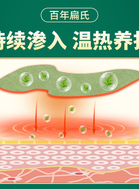 正品百年扁氏艾草三七膝盖贴肩周艾叶贴腰腿肩膀艾灸膏颈椎腰椎贴
