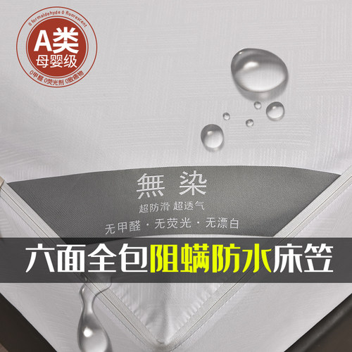 2026新款a类六面全包床罩席梦思床垫保护套防水隔尿床笠罩三件套 - 图2