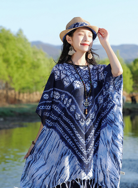 云南古镇江南旅游复古民族风披肩
