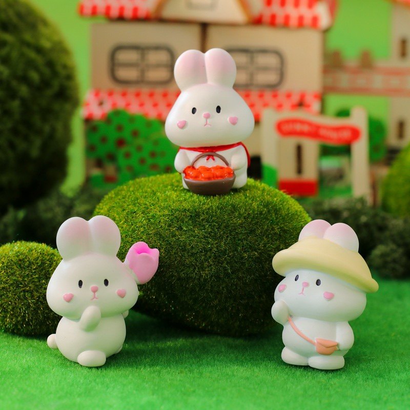 可爱少女心兔子系列树脂小摆件创意装饰桌面办公儿童公仔生日礼物,淘宝优惠券,粉丝福利购,淘宝优惠卷