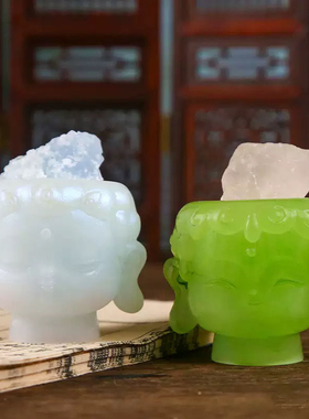 新款创意佛头装饰摆件可爱卡通桌面摆件装饰品送朋友闺蜜礼物礼品