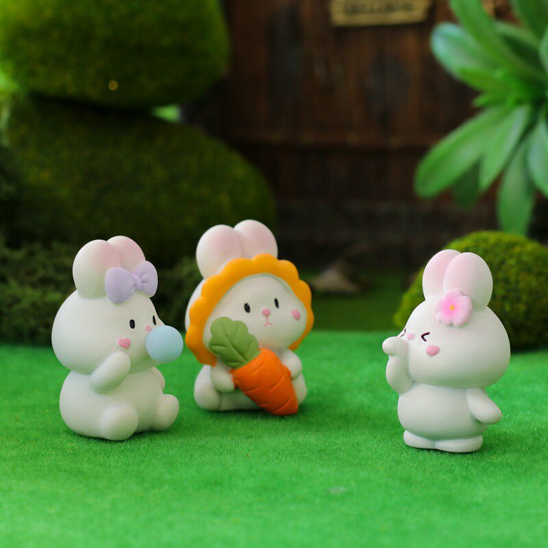 可爱少女心兔子系列树脂小摆件创意装饰桌面办公儿童公仔生日礼物,淘宝优惠券,粉丝福利购,淘宝优惠卷