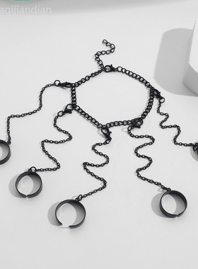 赛博朋克手环哥特金属手链亚文化