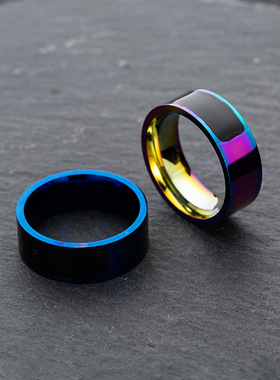 diy大码女单身情侣手饰新款钛钢NFC智能戒指智能可穿戴设备订