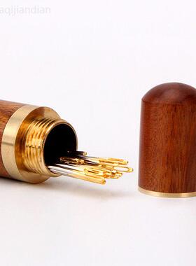 檀木针筒不锈钢大眼针家用手缝针钢针缝衣针手工缝纫针线被子针