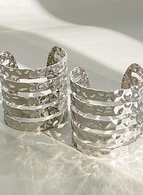 欧美跨境饰品夸张朋克宽面几何手