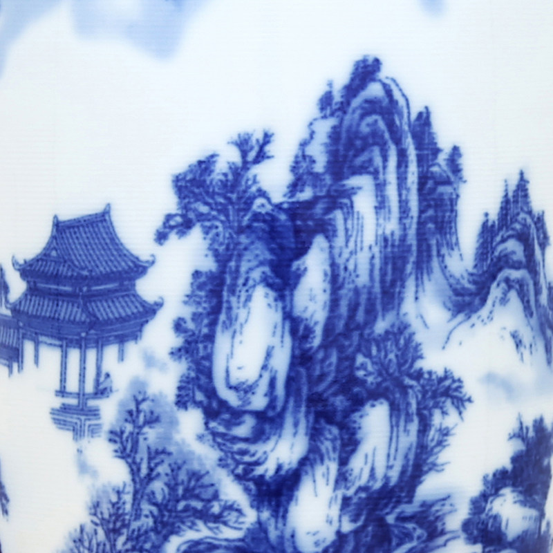 景德镇陶瓷器仿古青花瓷大花瓶摆件客厅富贵竹插花家居工艺装饰品,淘宝优惠券,粉丝福利购,淘宝优惠卷