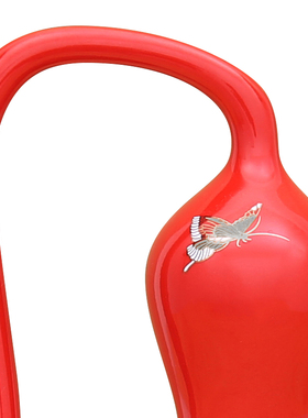 景德镇中国红牡丹葫芦花瓶陶瓷器