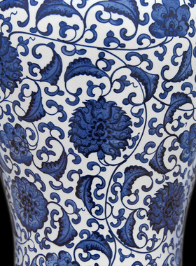 傲世手绘缠枝莲将军罐