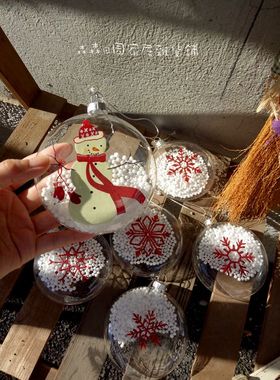 复古做旧乡村风布娃娃雪花装饰品