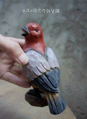 鹦鹉树脂复古小鸟工艺品装饰摆件