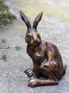 孤品复古做旧树脂客厅小摆件