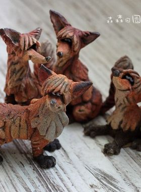 树脂手绘插画复古做旧摆件工艺品