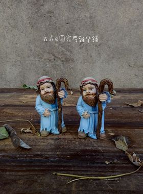 树脂彩绘卡通可爱人物风家居装饰