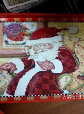 美式乡村风亮面圣诞老人家居装饰