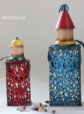 镂空圣诞节积木人偶礼物盒摆件