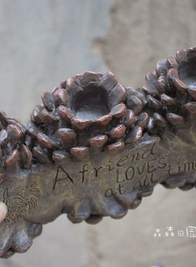 松果美式乡村风复古做旧工艺品