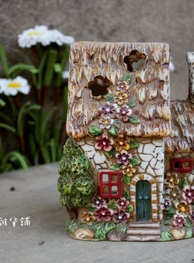 做旧乡村风小木屋儿童房装饰品