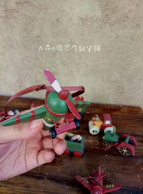 老爷车纯手工彩绘复古做旧摆件