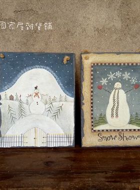 美式乡村风复古做旧圣诞节装饰品