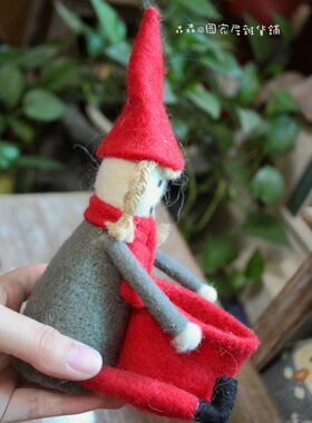 样品手工毛毡美式乡村风装饰摆件