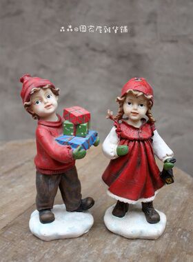 美式乡村风油画彩绘古董家居装饰