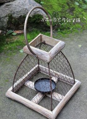 孤品美式乡村风复古做旧装饰摆件