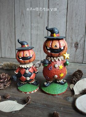 美式乡村风做旧万圣节家居装饰
