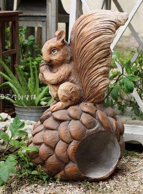 松果户外树脂烛台欧式风摆件