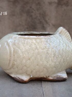 复古做旧多肉植物花盆家居装饰