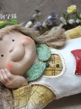 美式乡村风样品树脂隔板古董娃娃