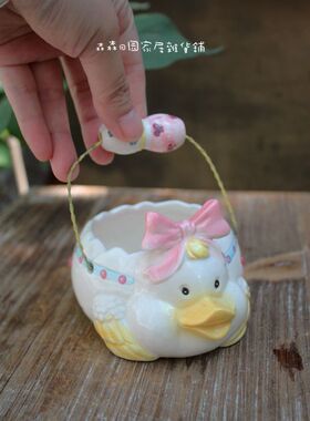 陶瓷卡通摆件古董家居装饰