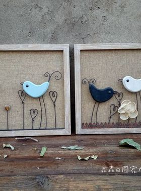 复古做旧美式乡村风壁画家居装饰